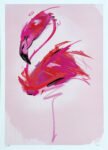 Animal Abstract : Flamingo - Digital art print.