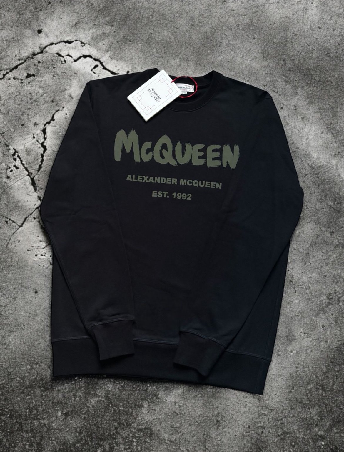 Alexander McQueen Graffiti Logo Sweatshirt, XL
