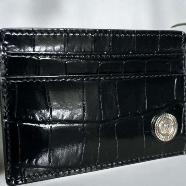 Versace Grained Leather Medusa Wallet
