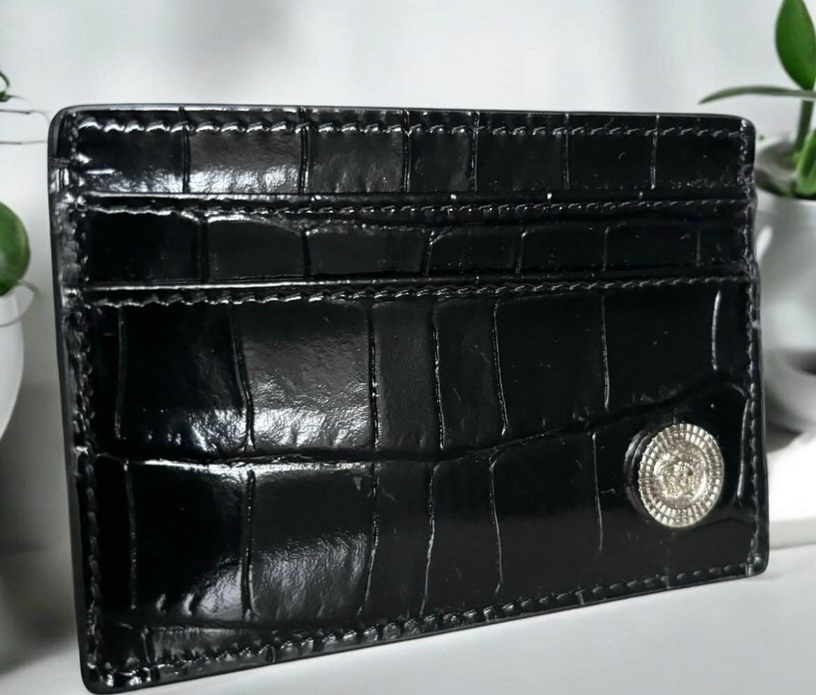 Versace Grained Leather Medusa Wallet