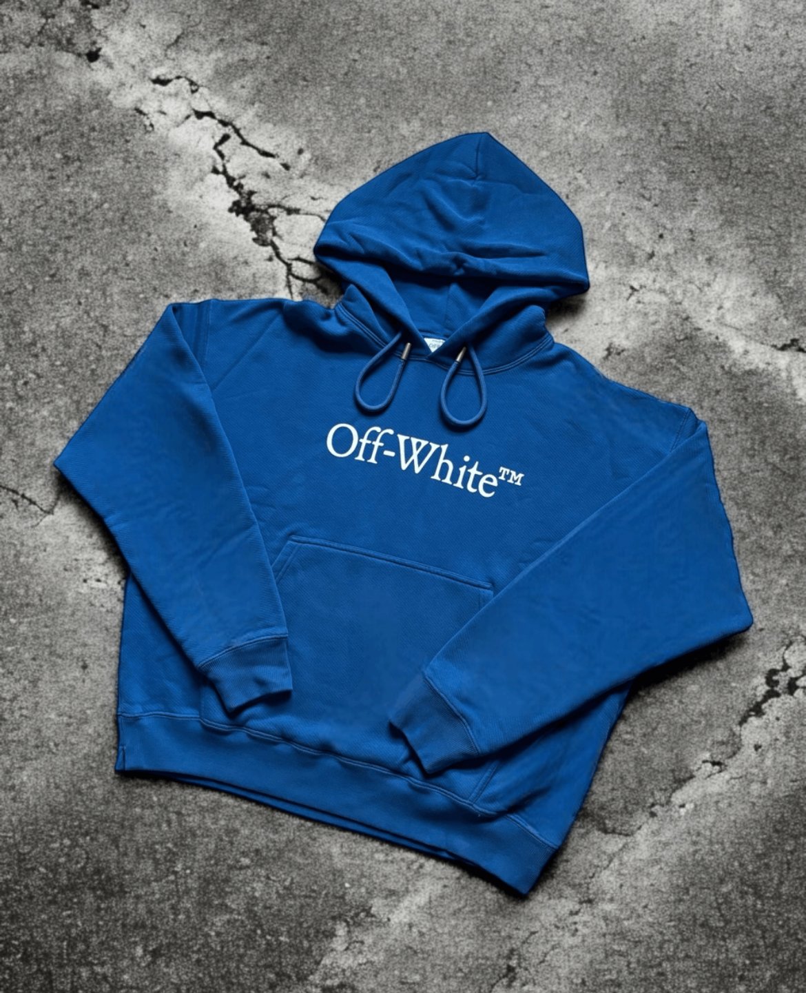 Off-White Big Bookish Skate Drawstring Hoodie, L