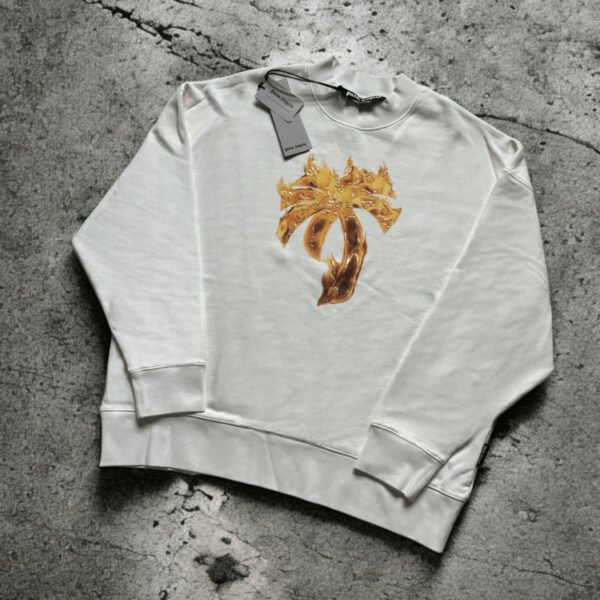 Palm Angels Burning Palm Sweatshirt, M