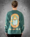 Stay Groovy Smile | Green Retro Men's Sweatshirt