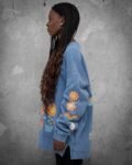 Stay Groovy Smile | Blue Retro Women's Sweatshirt