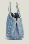 Preloved | PRADA Denim Canapa Totebag med Guld Hardware (Small)