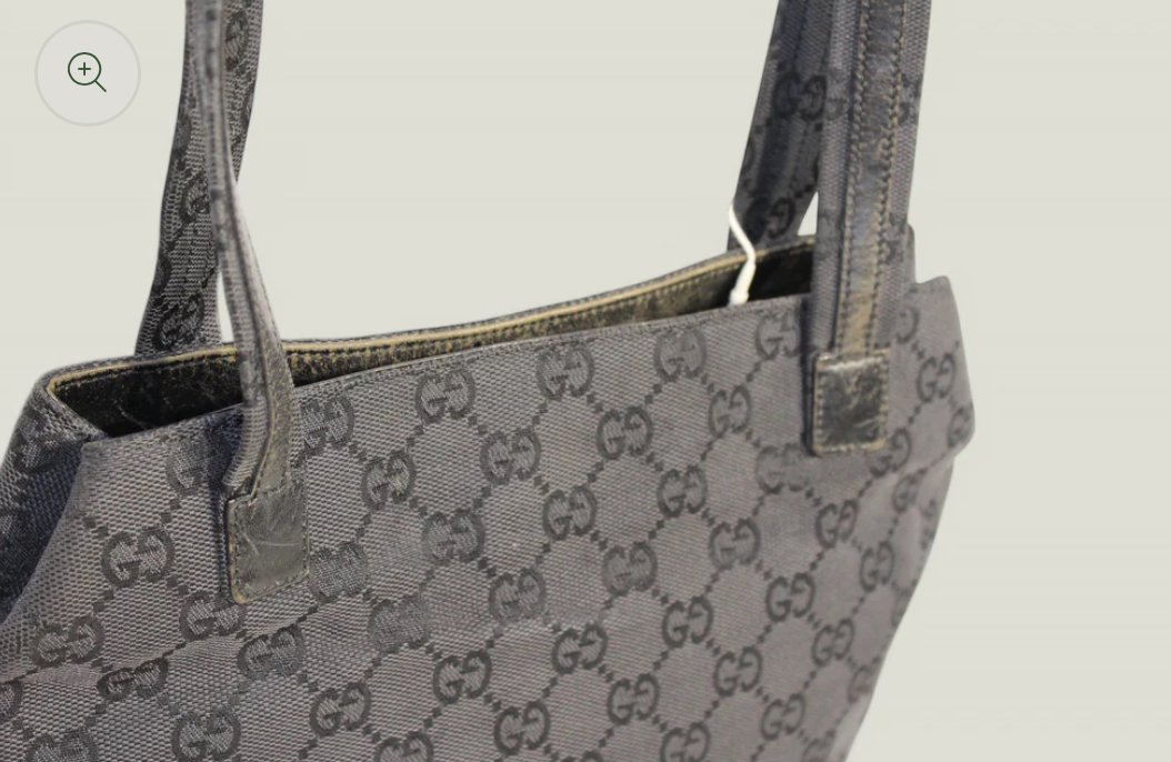 Preloved | GUCCI GG Canvas Håndtaske i Sort med Dobbelt Lynlåslomme