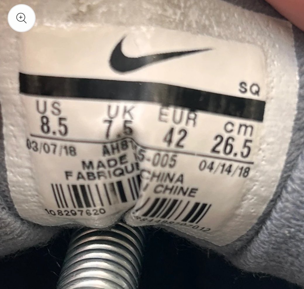 AIR MAX 1 “GREY GUM” 42EU