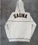 SAUNA WHITE STITCH HOODIE (S)