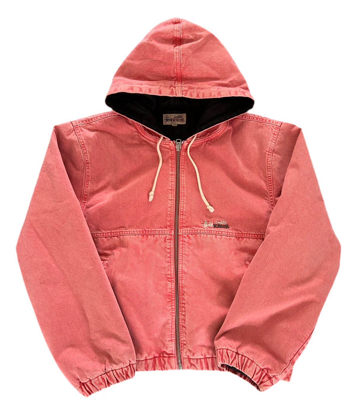 STÜSSY WORKGEAR PINK JAKKE (L)