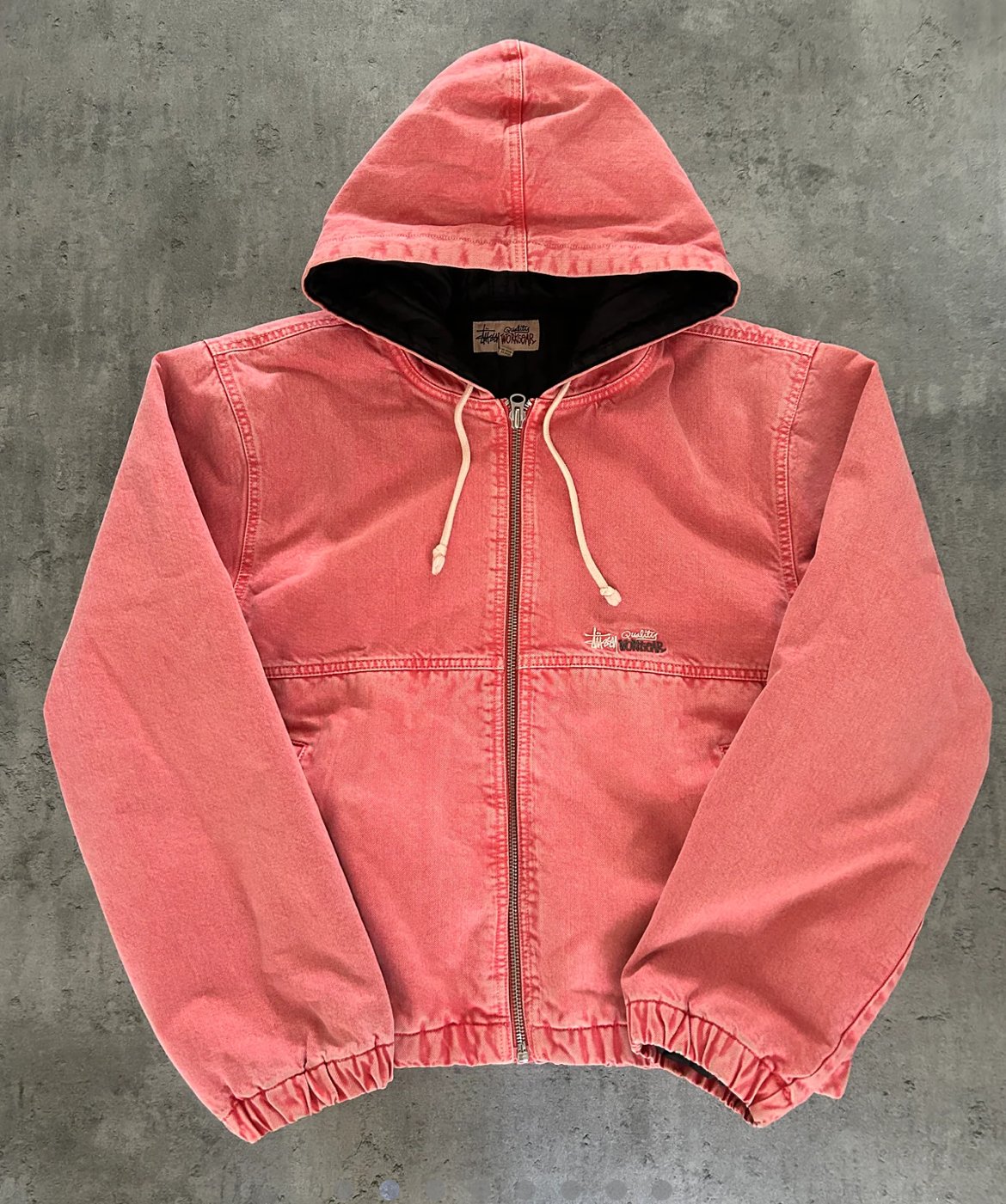 STÜSSY WORKGEAR PINK JAKKE (L)
