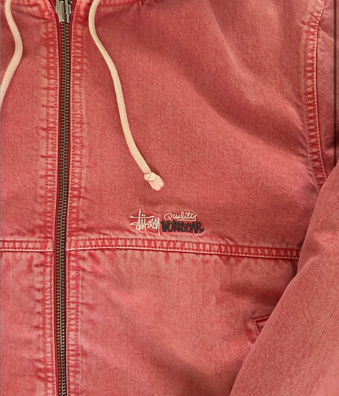 STÜSSY WORKGEAR PINK JAKKE (L)