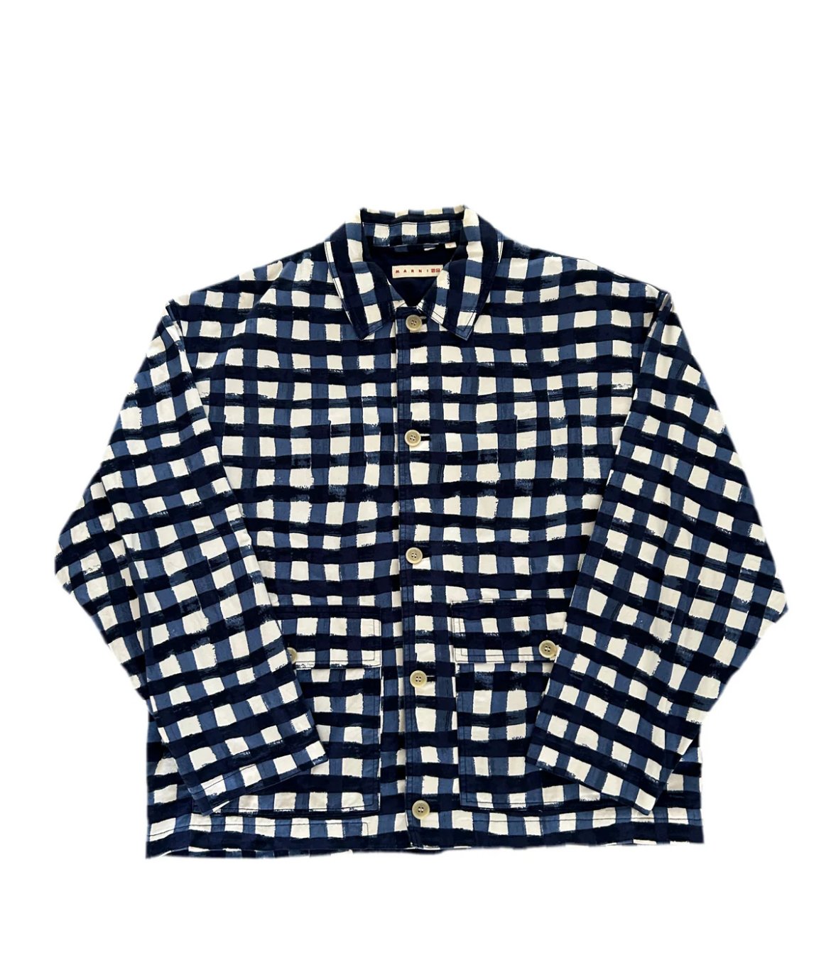 MARNI X UNIQLO JAKKE “BLÅ/HVID” (XL)