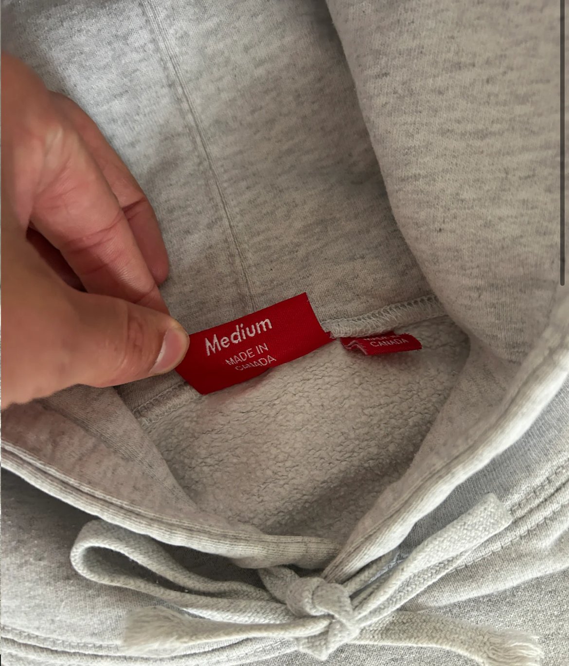 SUPREME XXL HOODIE “ASH GREY” (M)