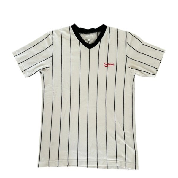 SUPREME PINSTRIPE SOCCER TEE (M)
