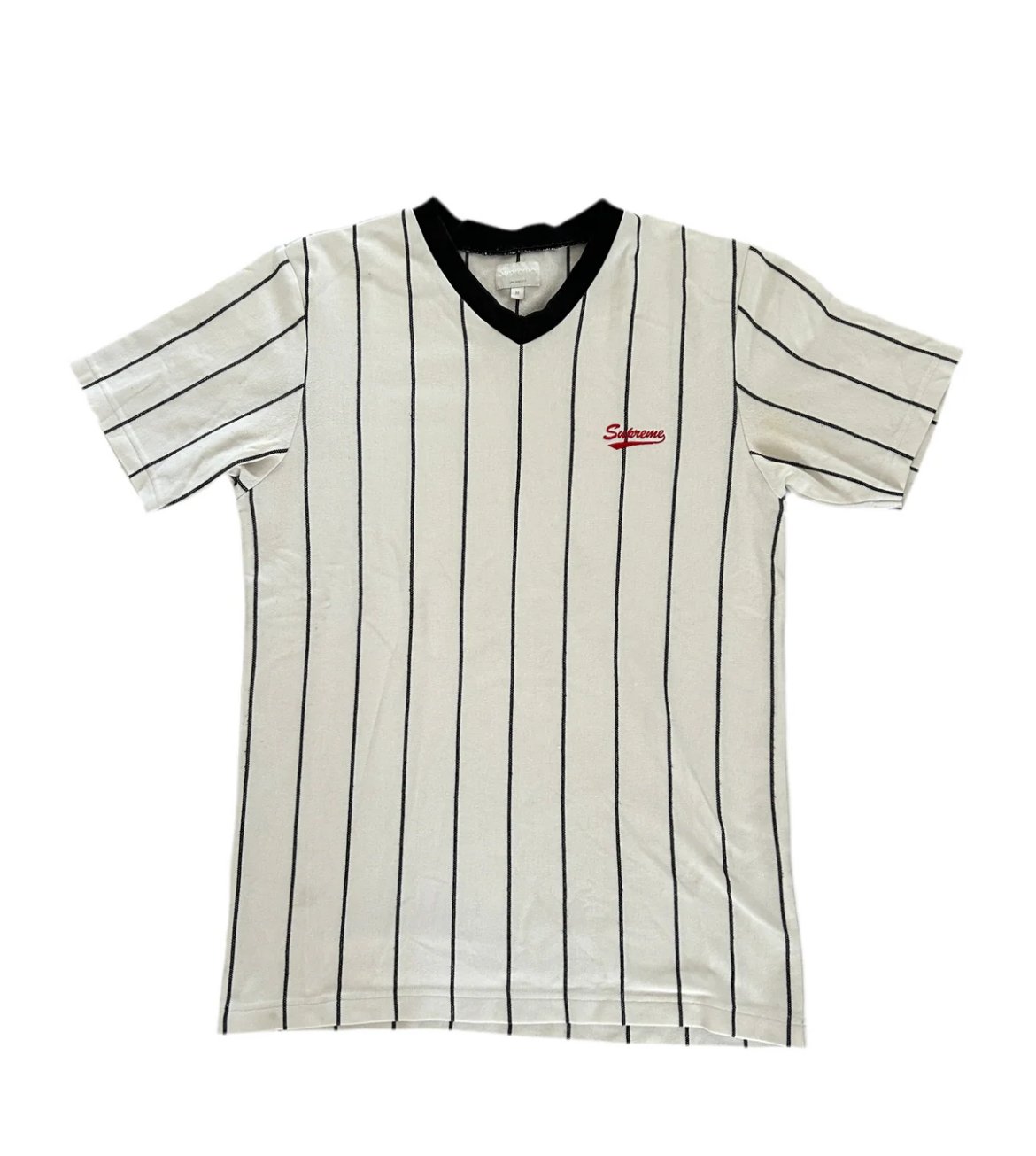 SUPREME PINSTRIPE SOCCER TEE (M)